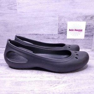 Crocs Kadee Slip on Ballet Flat Black Women's sz 10